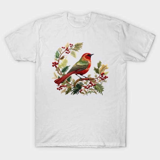 Grandma's embroidered Christmas spirit T-Shirt by Porota Studio